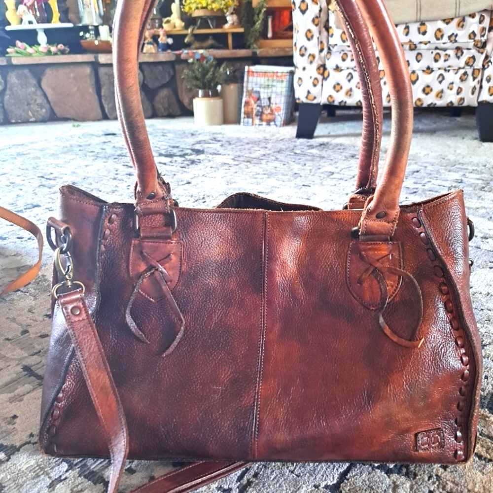 BEDSTU  COBBLER SERIES Eegant Brown Leather Handbag